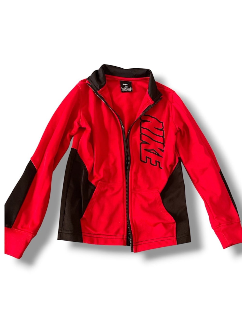 Nike Kids Red and Black Full-Zip Jacket Size 6 Medium 5-6 years